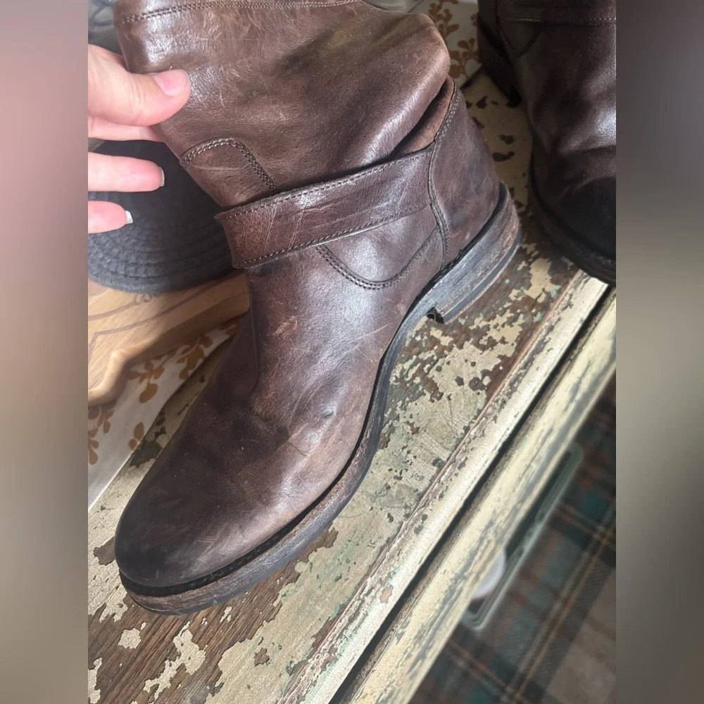 Frye Brown Ankle Boots